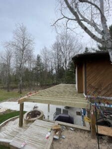 Deck under construction